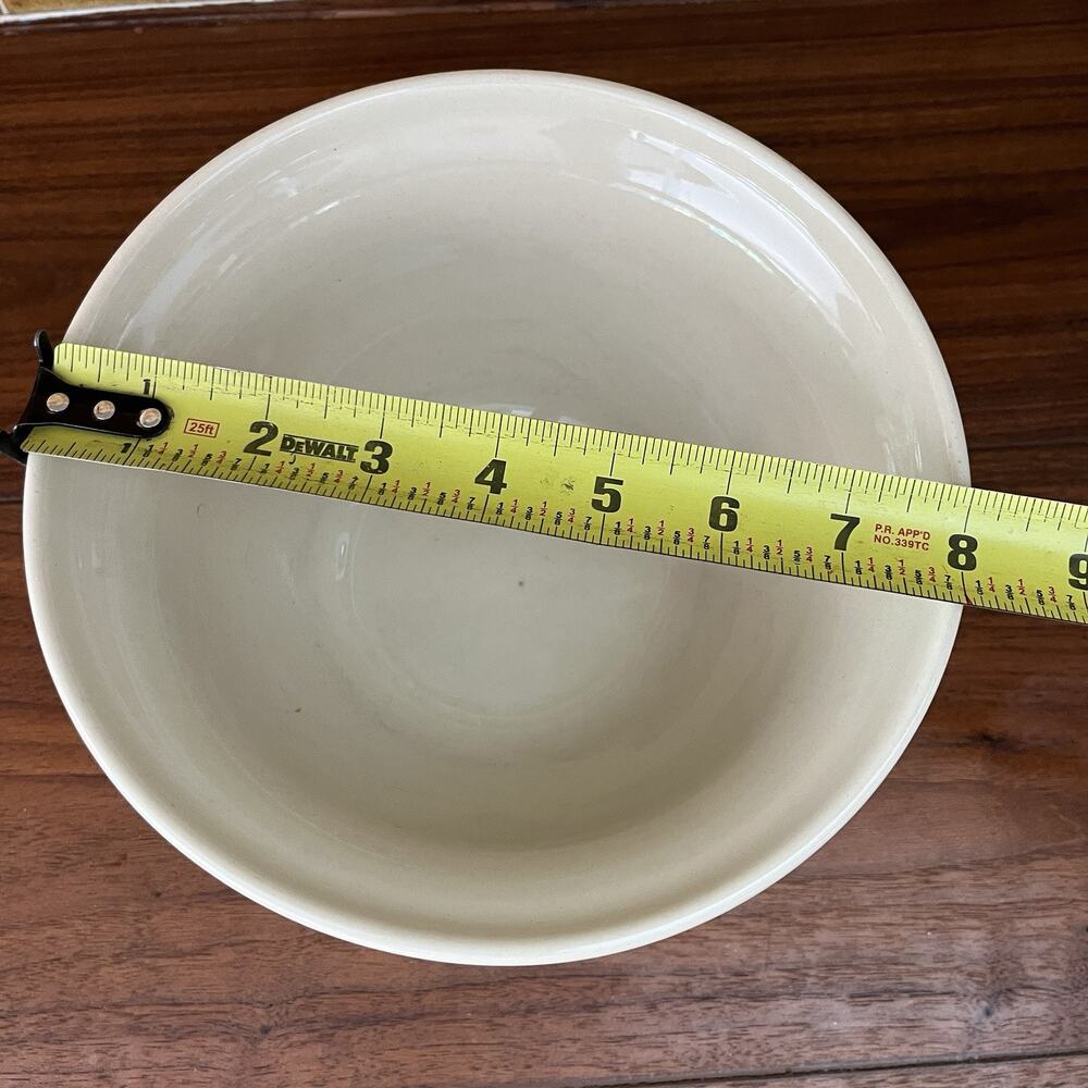 Roseville Ohio FP Friendship Pottery Stoneware Mixing Bowl Blue Stripe 8" - Picture 7 of 8